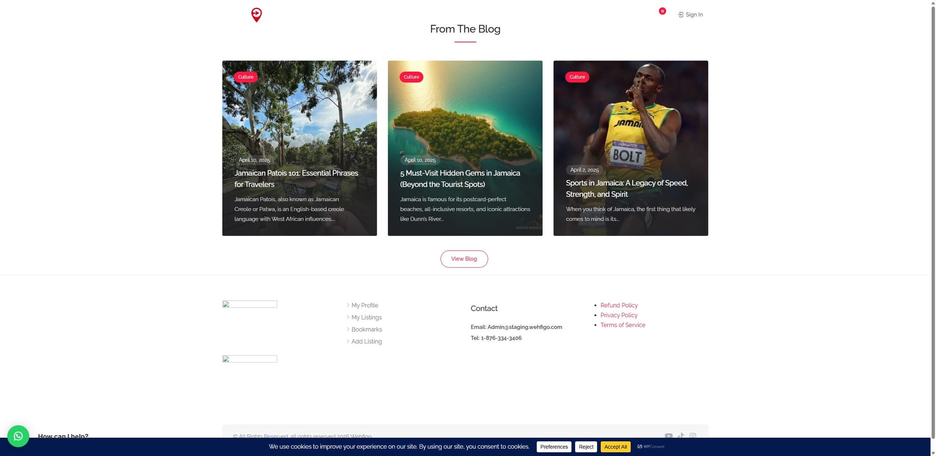 WehFiGo marketplace platform site screenshot