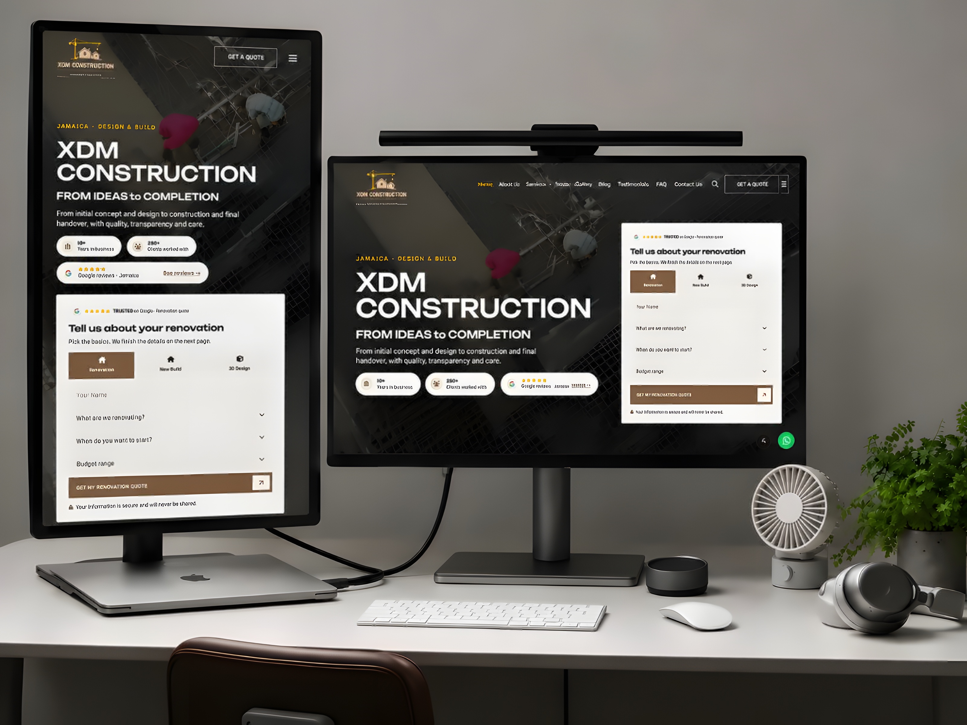 XDM Construction site device mockup